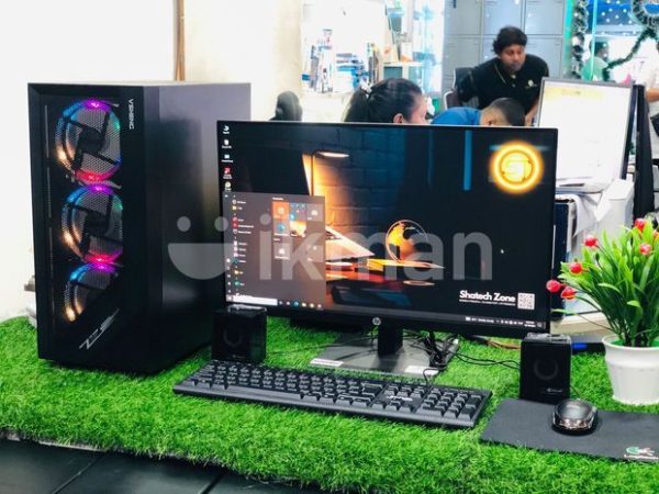 CORE I3 2ND GEN USE COMPUTER WITH 22" IPS HDMI FRAMELESS MONITOR FULL SET