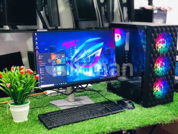 CORE I3 2ND GEN USE COMPUTER WITH 24" IPS HDMI FRAMELESS MONITOR FULL SET